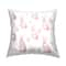 Stupell Industries Classic Pink Bunny Rabbit Nature Pattern Throw Pillow, 18" x 18"